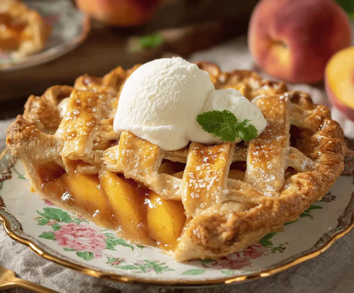 Classic Homemade Peach Pie Recipe with Fresh Peaches