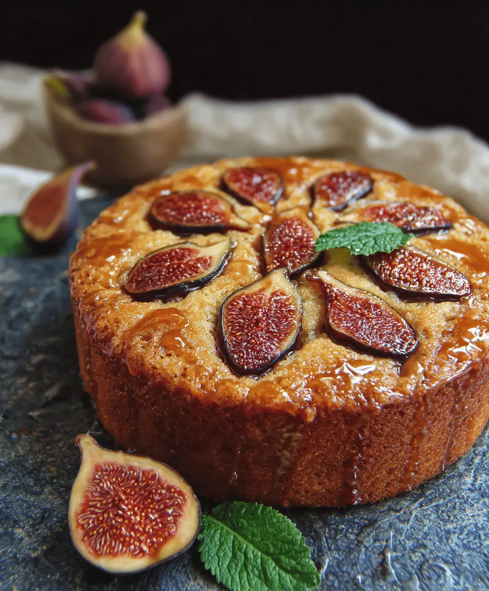 Fig Cake With Sweet Orange and Brown Sugar Glaze