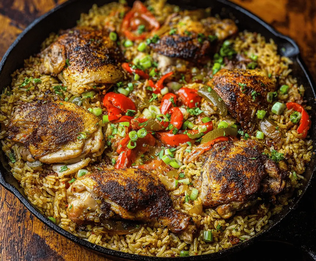 Easy Caribbean Chicken and Rice One-Pan Meal