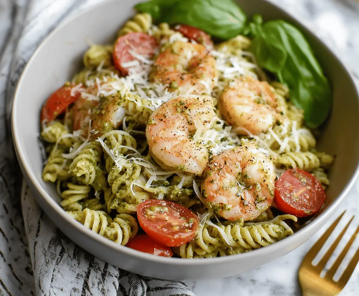 Easy 20-Minute Pesto Shrimp Pasta Recipe