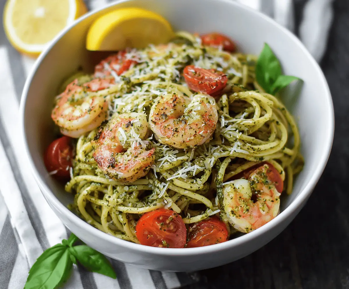Easy 20-Minute Pesto Shrimp Pasta Recipe