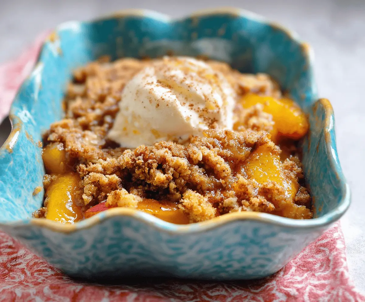 Gluten-Free Peach Cobbler Made in an Air Fryer
