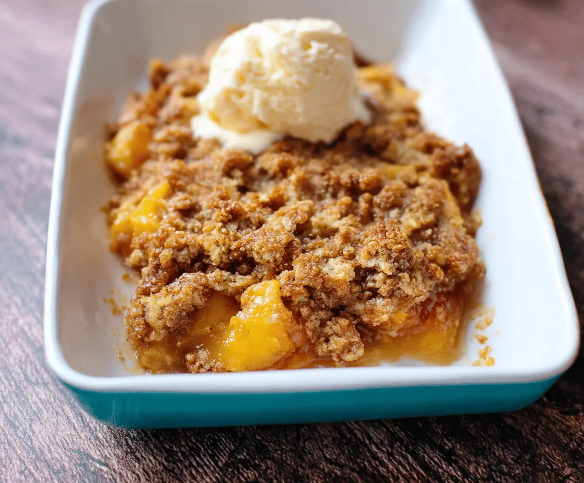 Gluten-Free Peach Cobbler Made in an Air Fryer