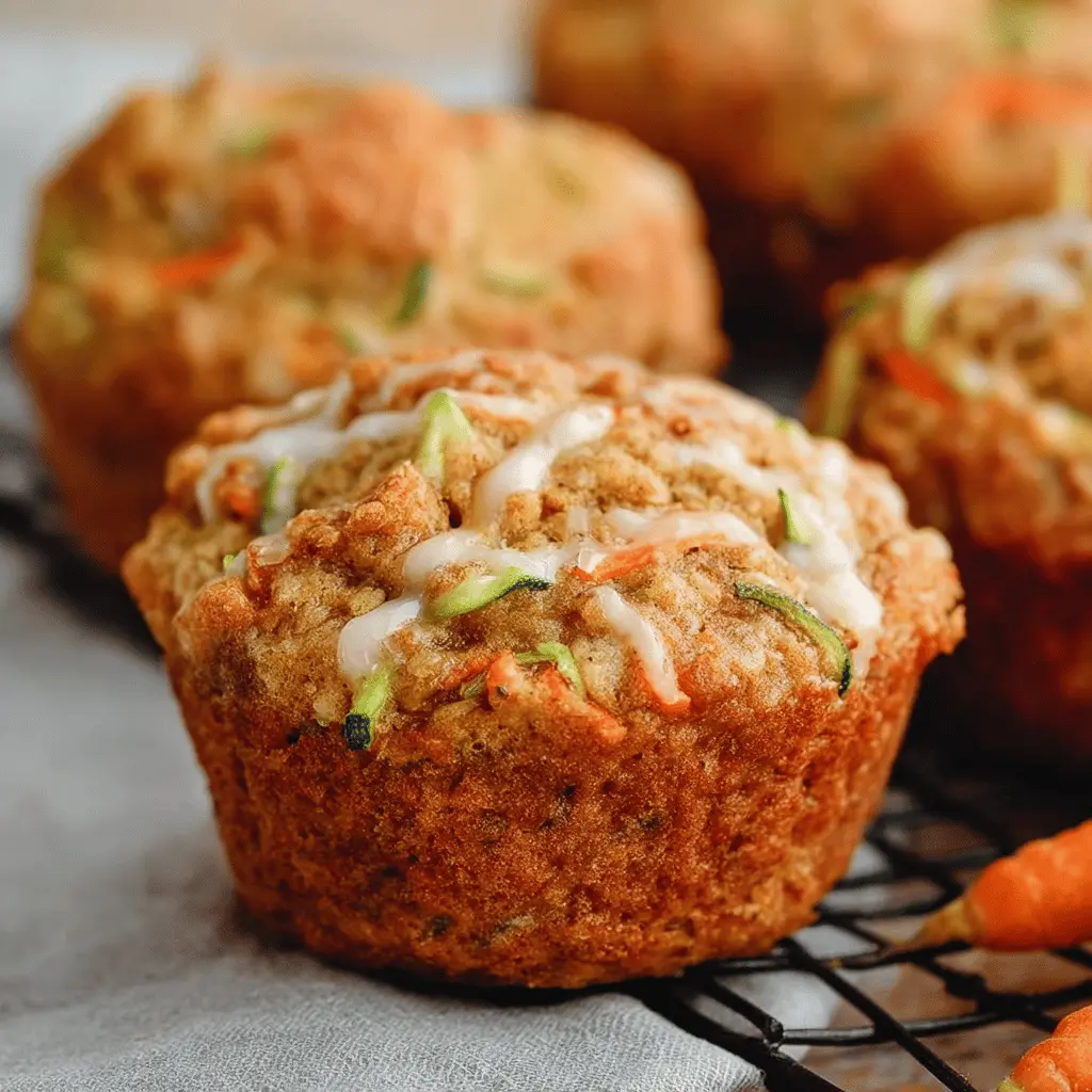 Moist Carrot Cake Zucchini Muffins Recipe