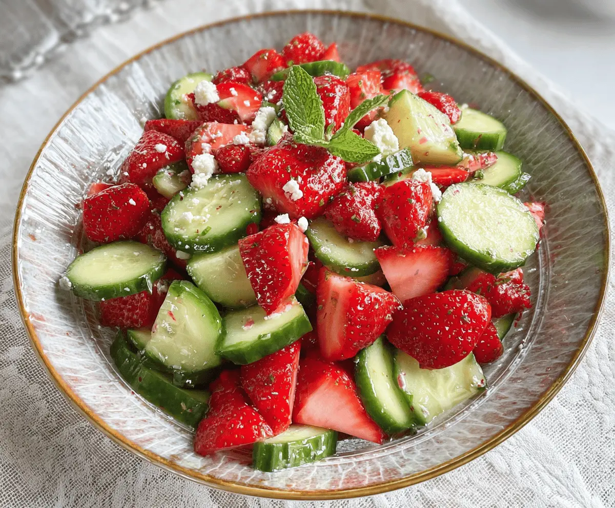 Refreshing Cucumber Strawberry Salad Recipe