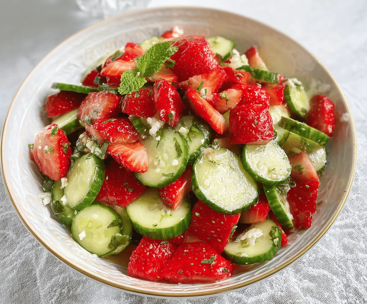 Refreshing Cucumber Strawberry Salad Recipe