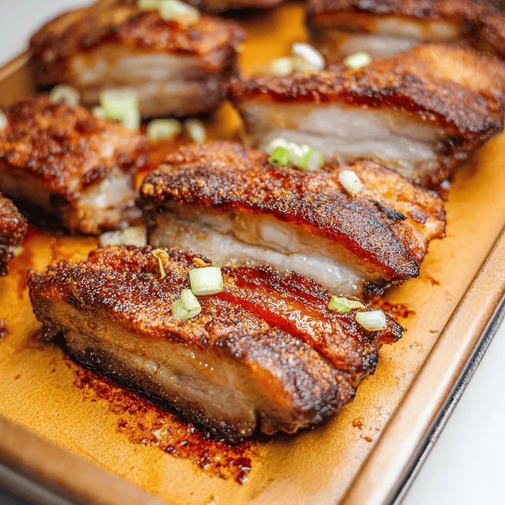 Crispy Oven Baked Pork Belly Slices Recipe