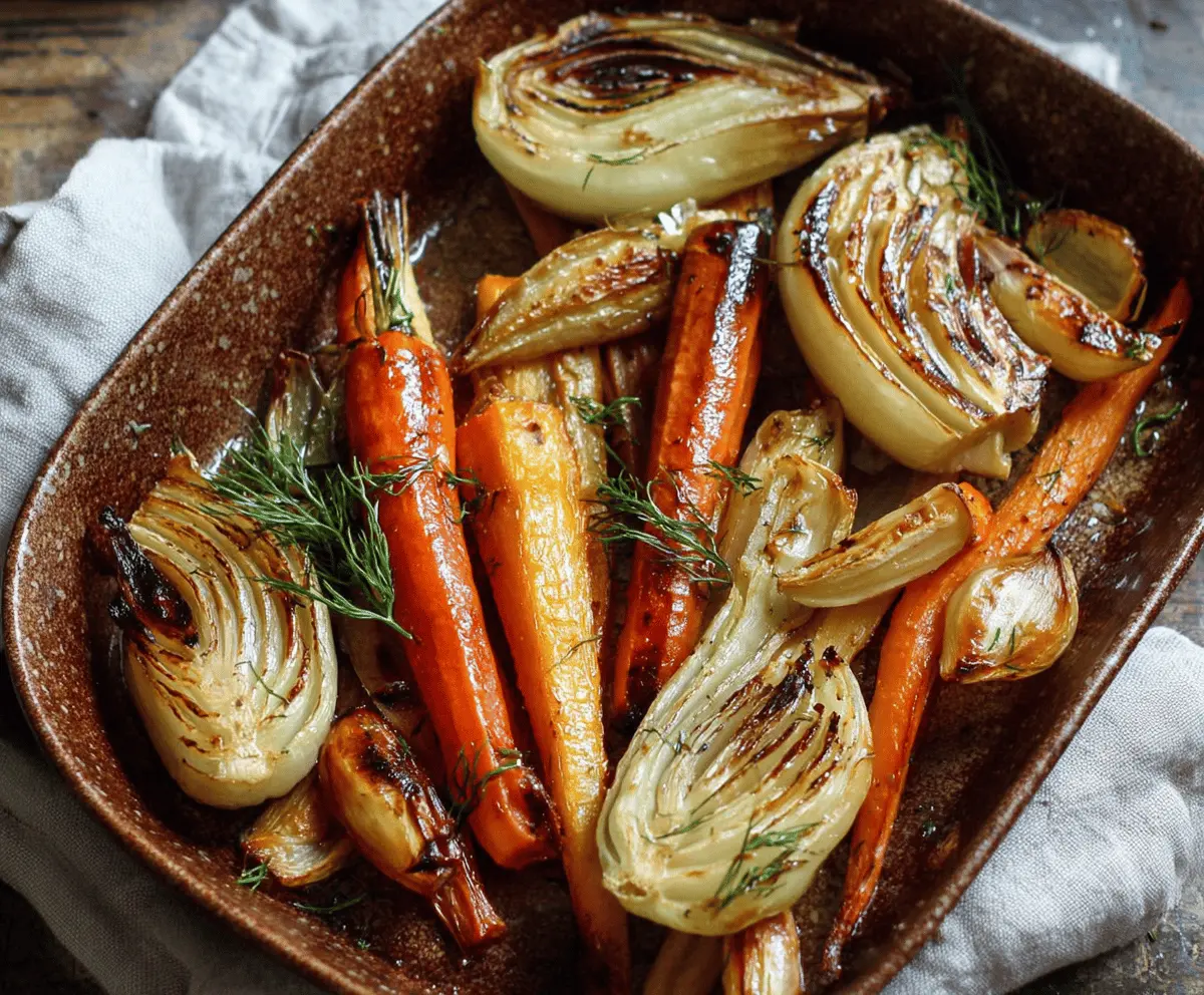 Easy Balsamic Roasted Fennel and Carrots