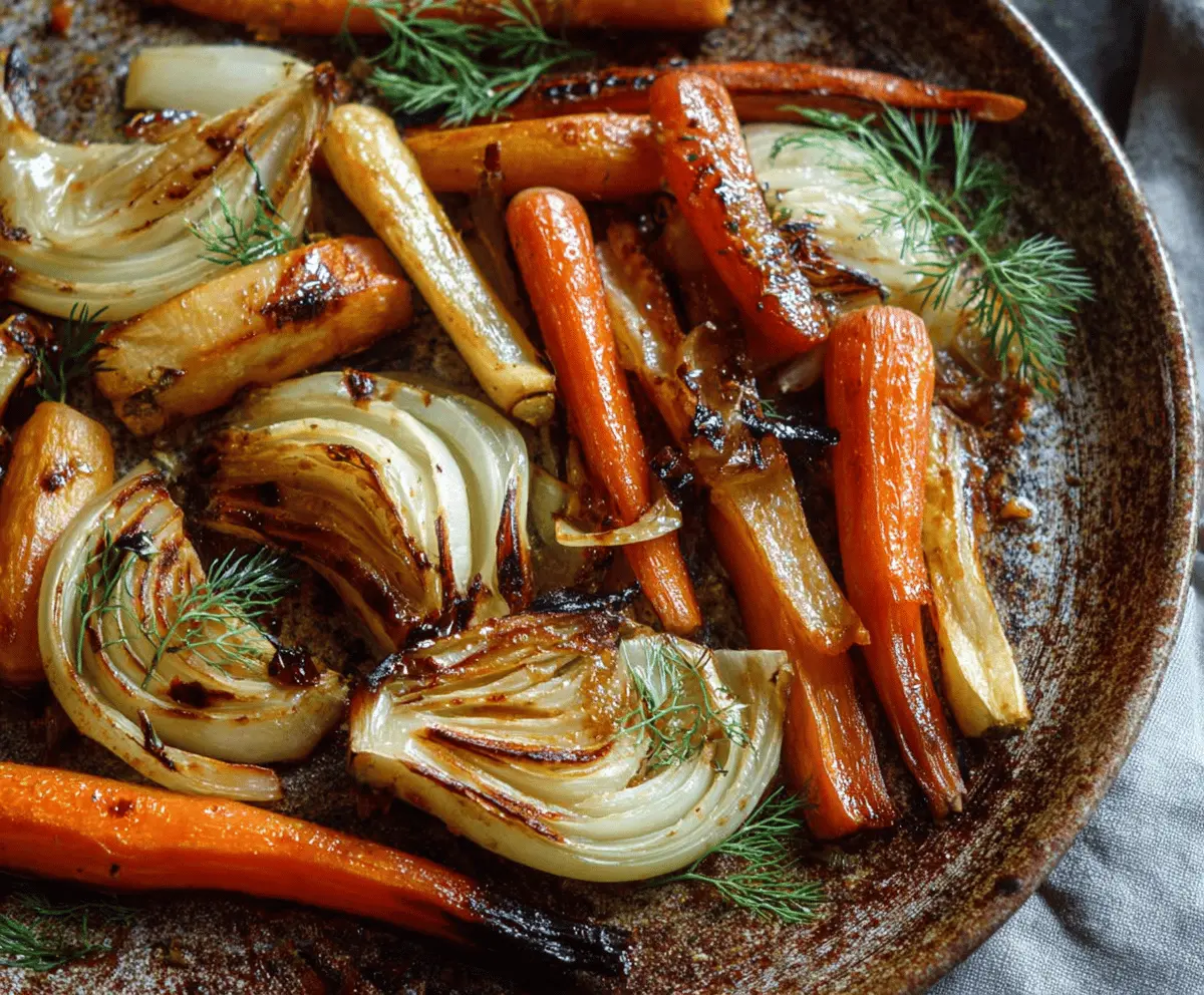 Easy Balsamic Roasted Fennel and Carrots