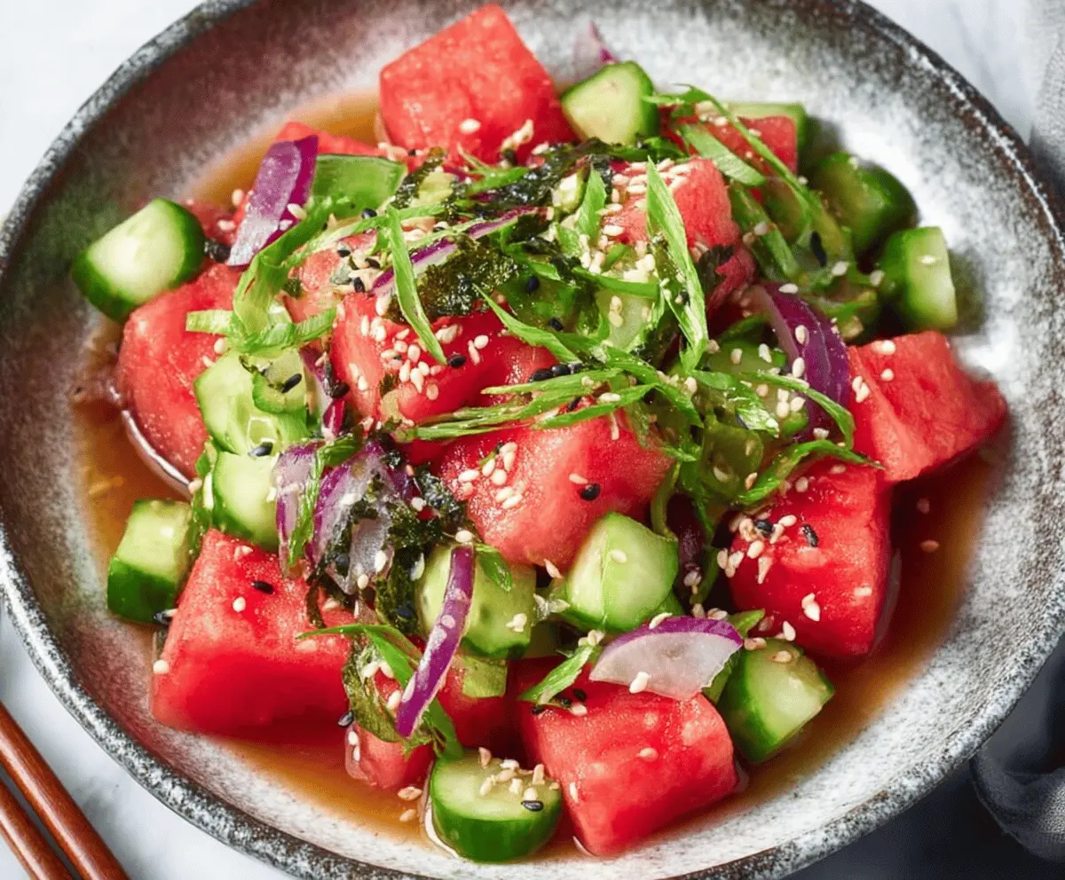 Refreshing Watermelon Shiso Salad Recipe
