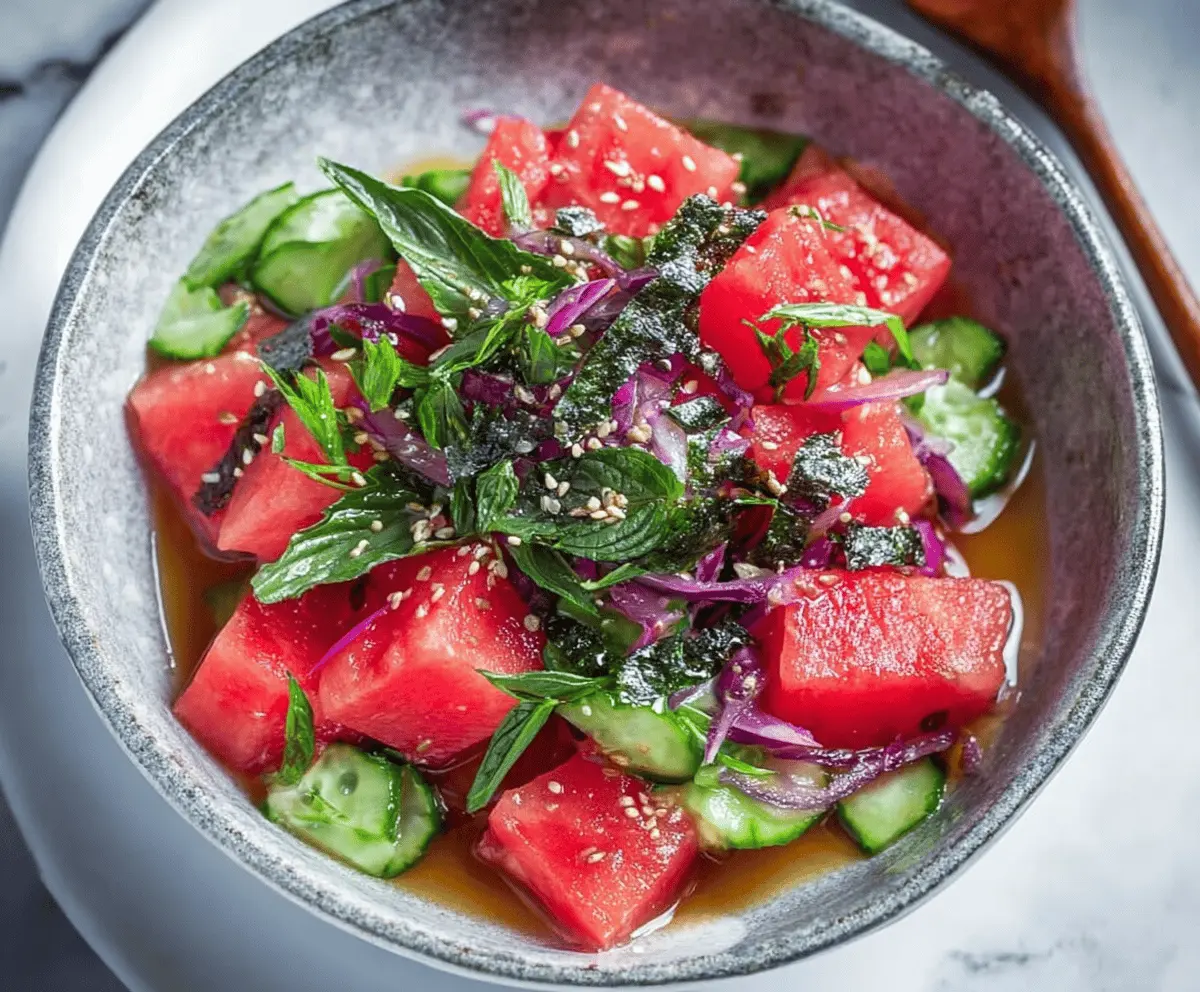 Refreshing Watermelon Shiso Salad Recipe