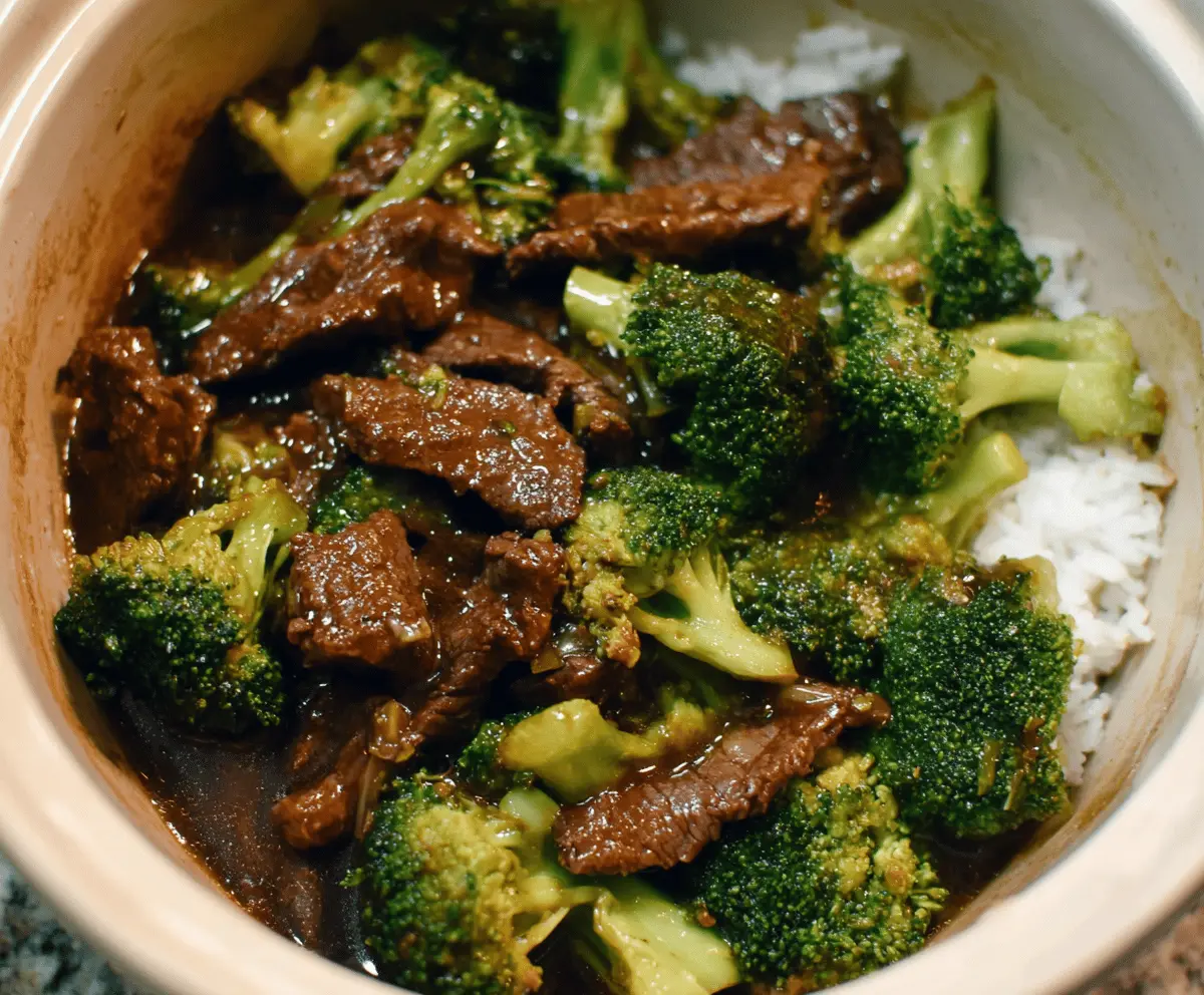 Easy Crock Pot Beef and Broccoli Recipe