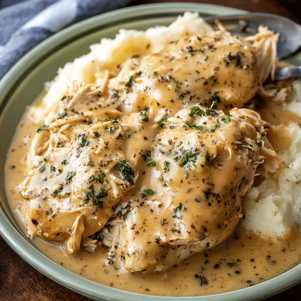 Easy Crock-Pot Chicken with Creamy Gravy