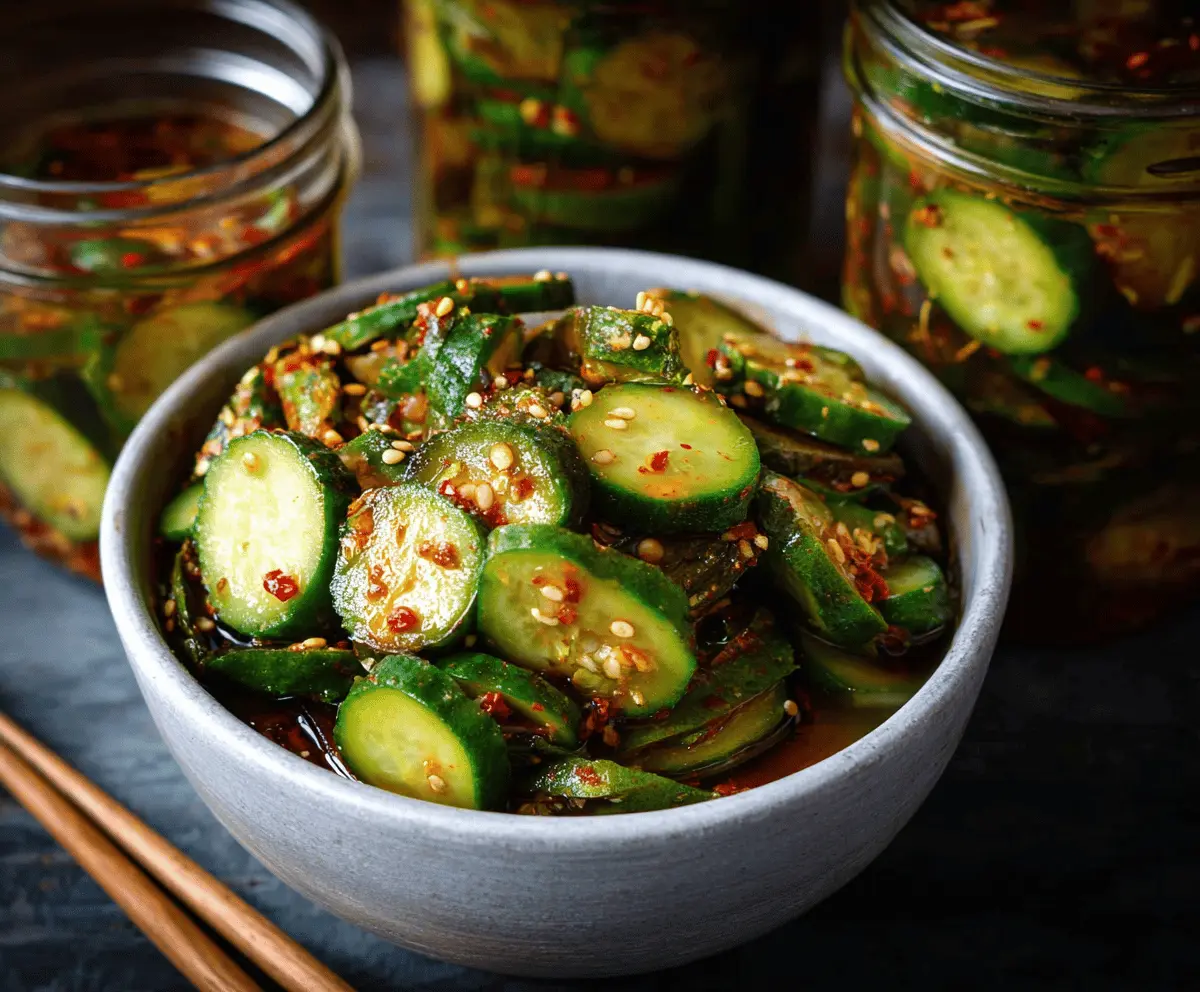 Easy Asian Pickled Cucumbers Recipe