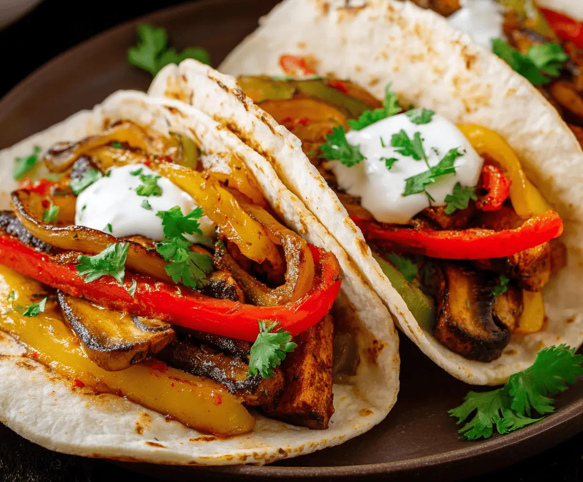 Easy Vegan Fajitas with Colorful Peppers