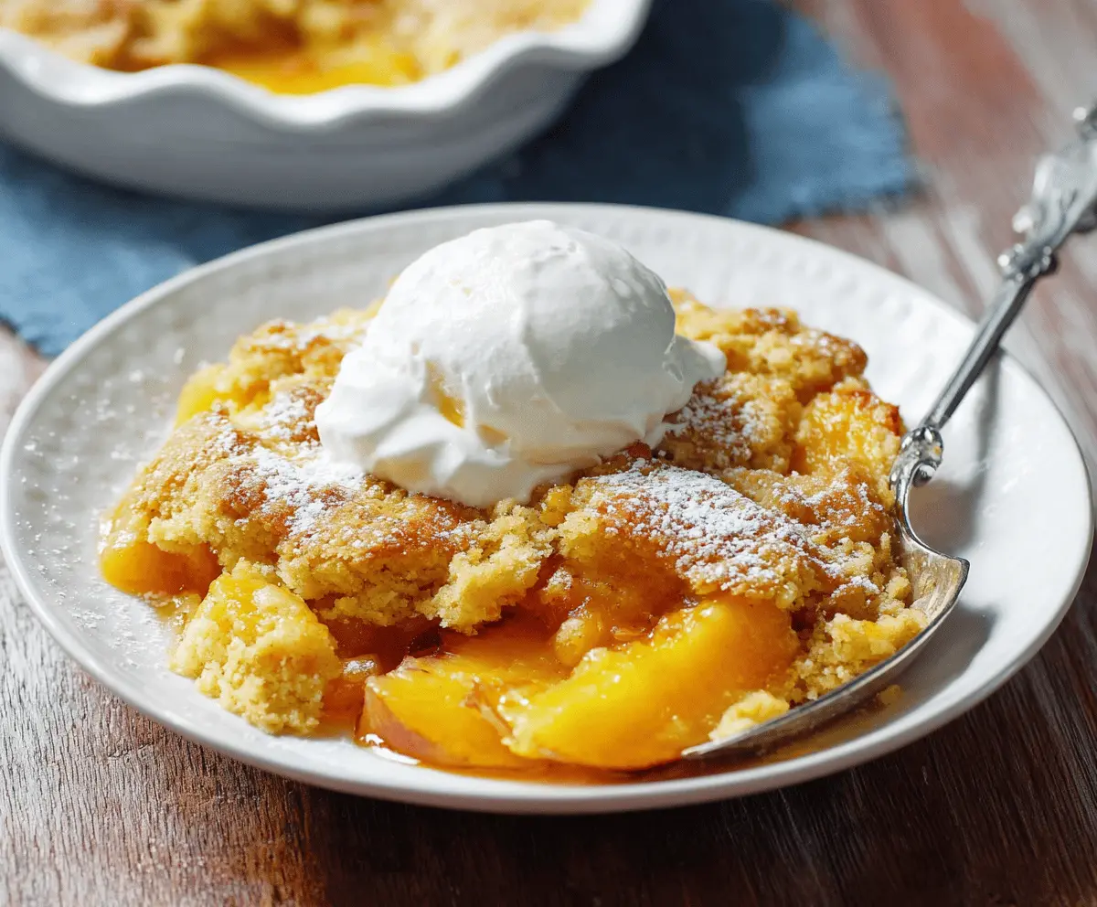 Easy Cake Mix Peach Cobbler Recipe