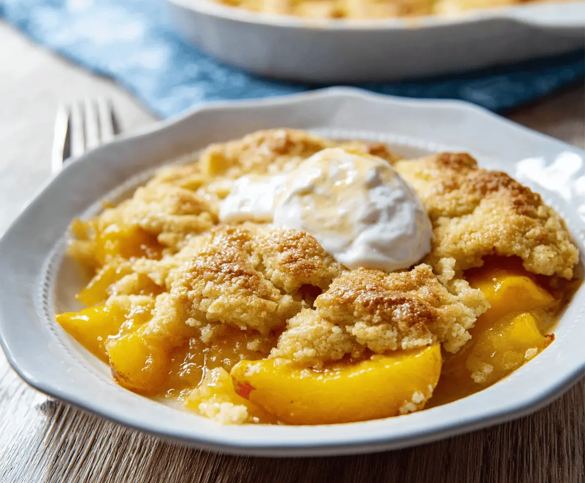 Easy Cake Mix Peach Cobbler Recipe
