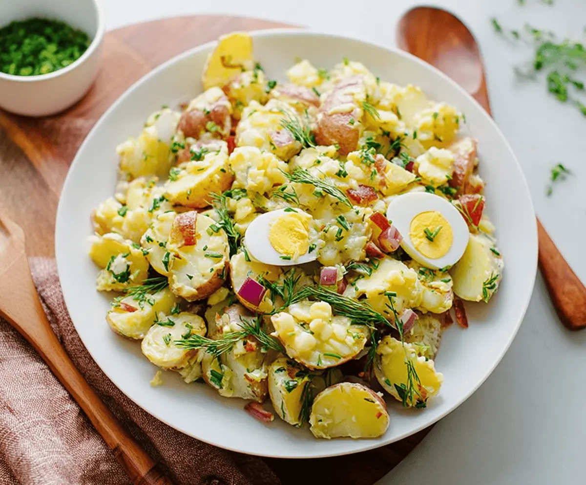 Classic French Potato Salad Recipe with Tangy Dressing