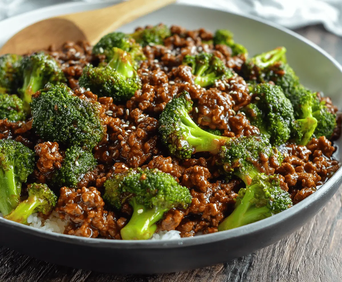 Easy Honey Garlic Ground Beef and Broccoli Stir-Fry