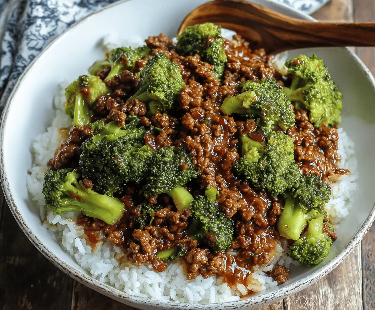 Easy Honey Garlic Ground Beef and Broccoli Stir-Fry