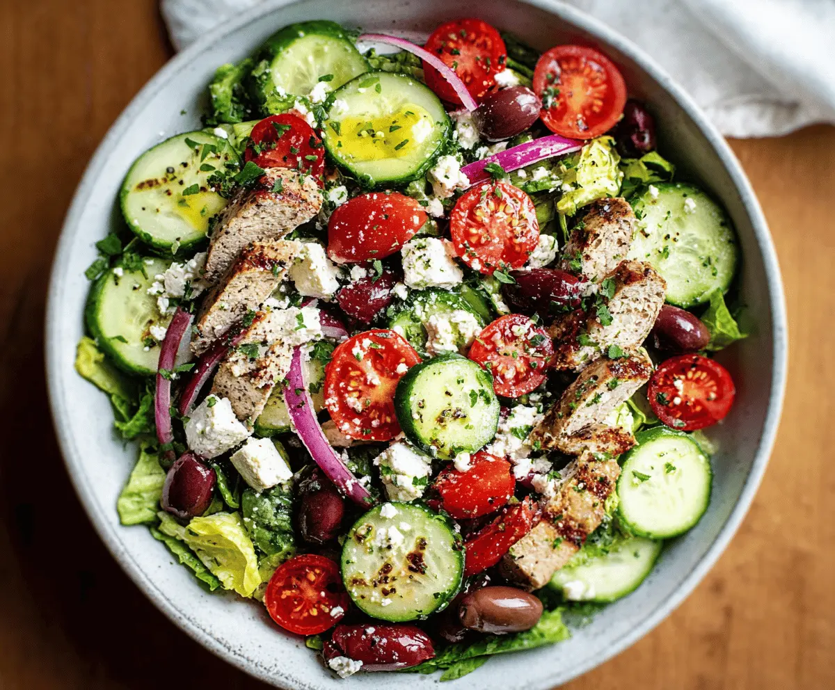 Fresh Mediterranean Salad Recipe with Feta and Olives