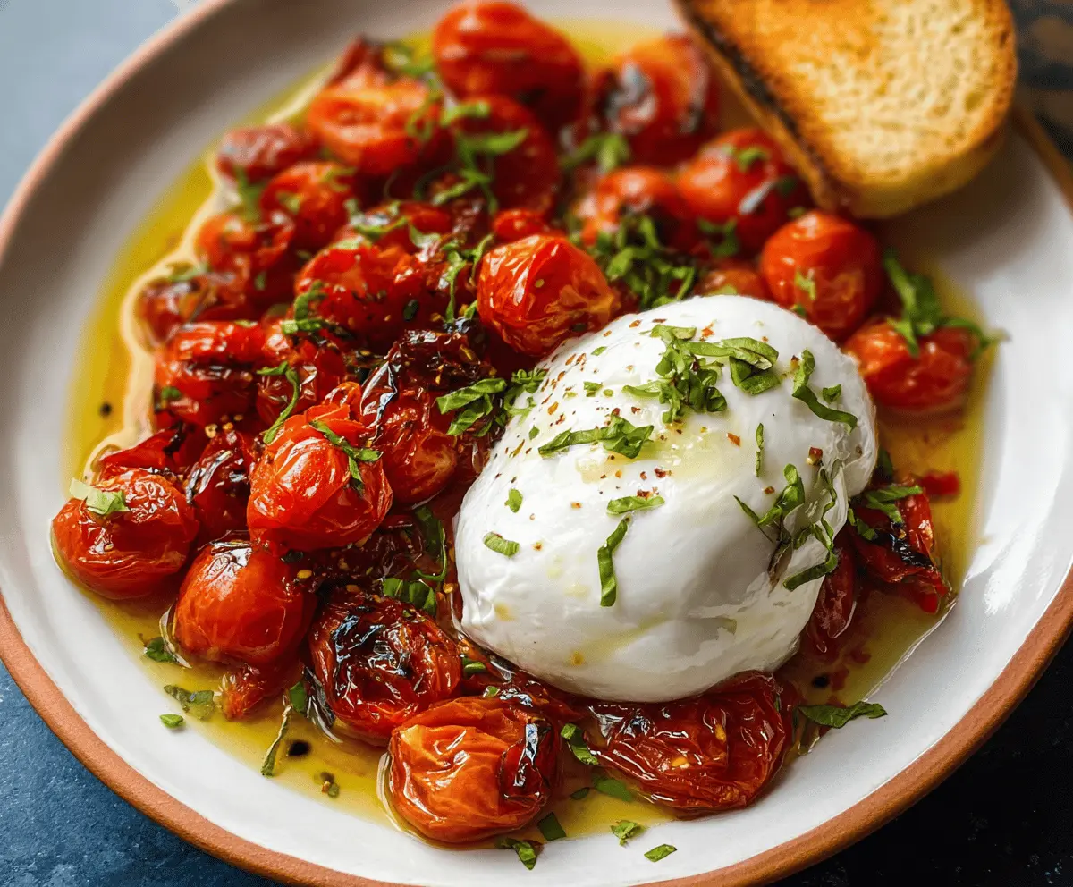 Easy Roasted Tomatoes with Creamy Burrata
