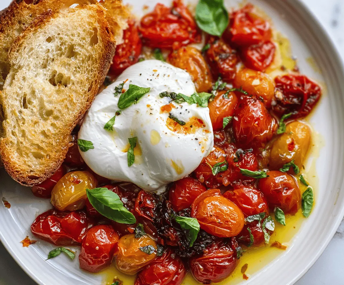 Easy Roasted Tomatoes with Creamy Burrata