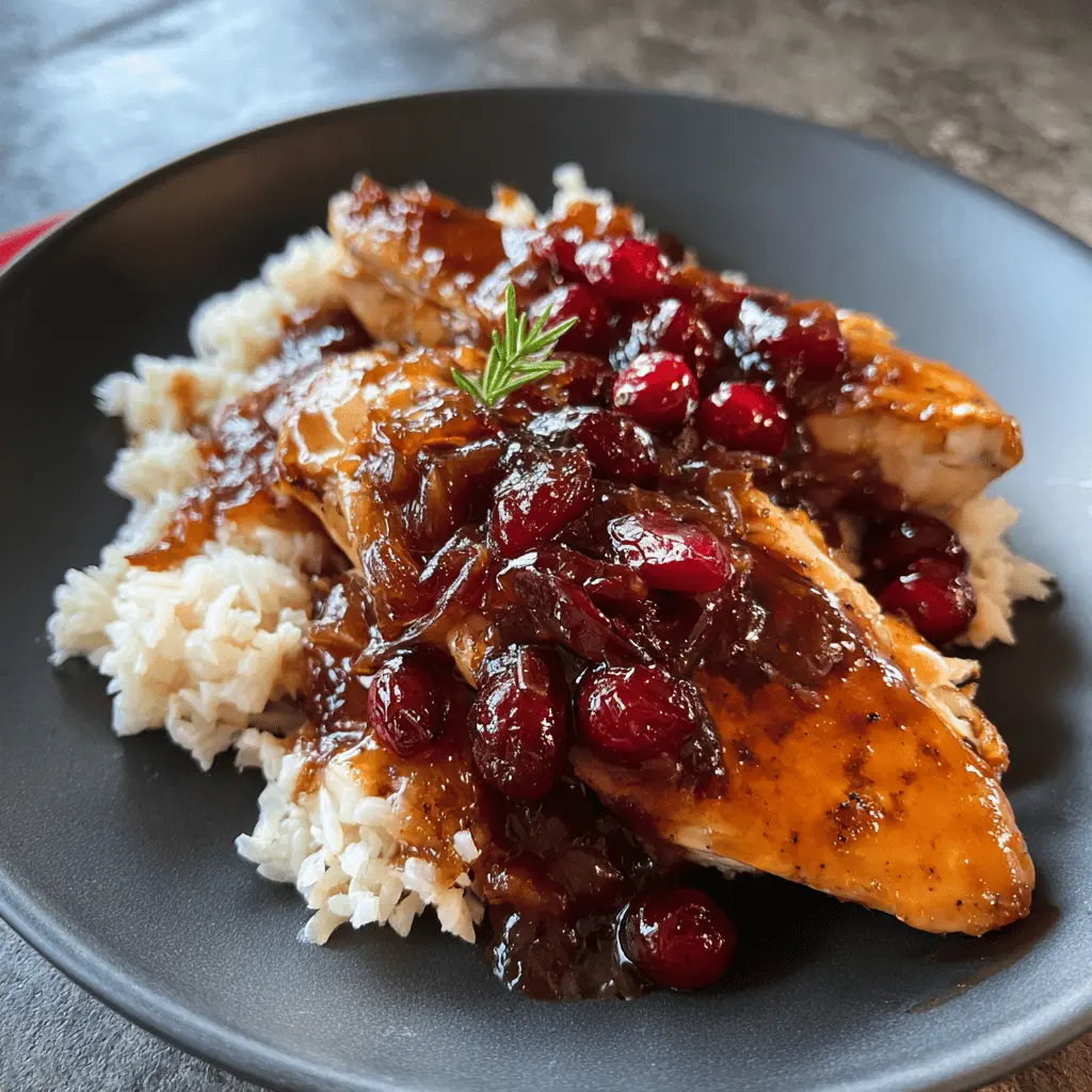 Easy 4-Ingredient Crockpot Cranberry Chicken