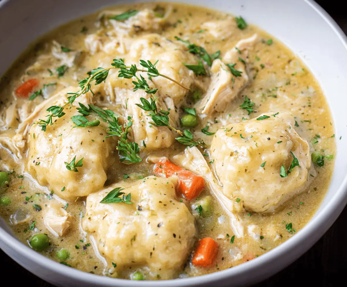 Easy Crockpot Chicken and Dumplings Recipe