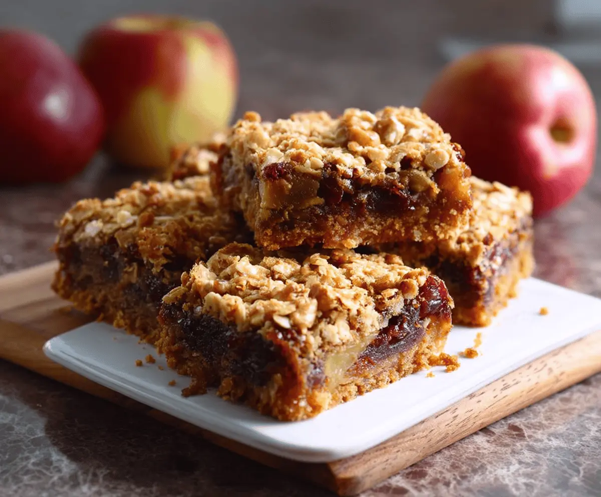 Date and apple squares, a fruit recipe