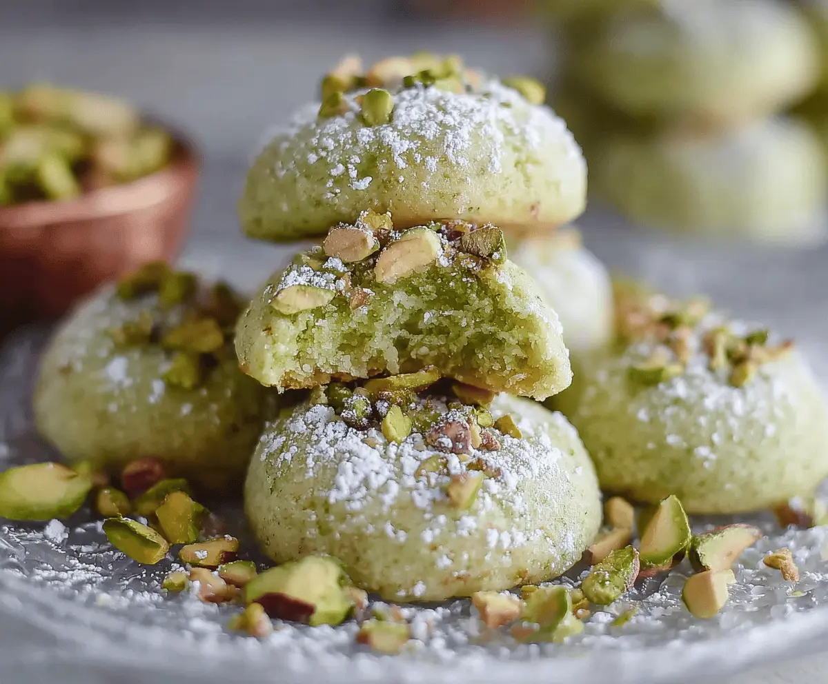 Pistachio Wedding Cookies