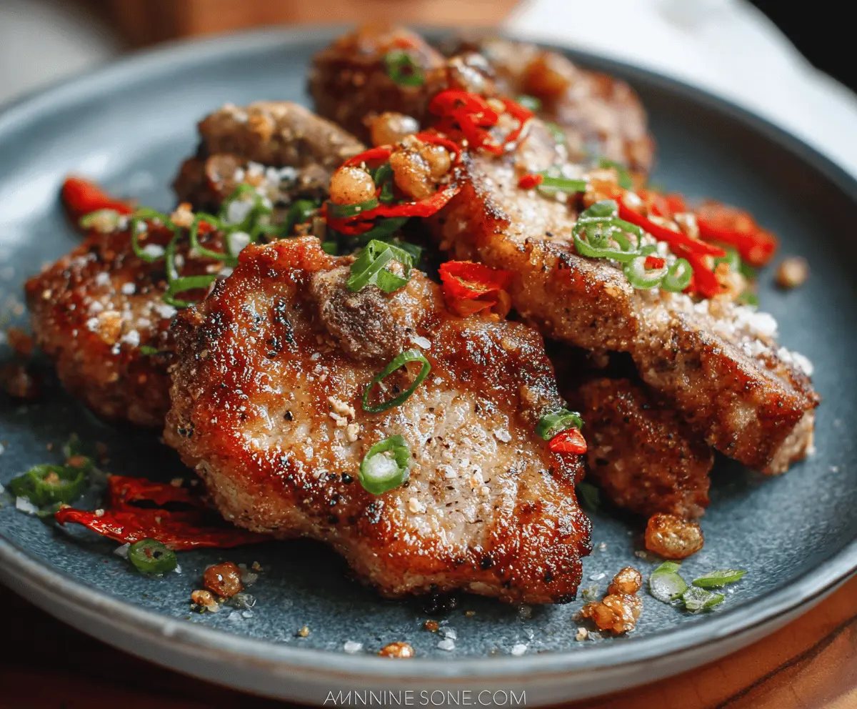 Salt and Pepper Pork Chops