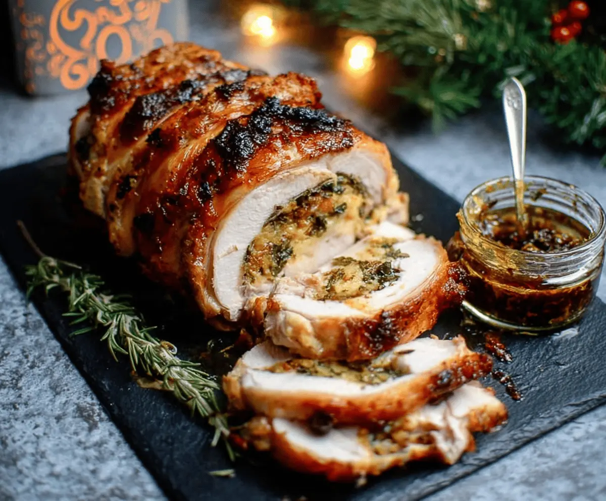 Best Christmas Stuffed Turkey Breast