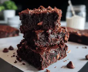Delicious Paleo Tahini Brownies topped with chopped nuts and chocolate chips, showcasing a rich, fudgy texture perfect for healthy dessert lovers