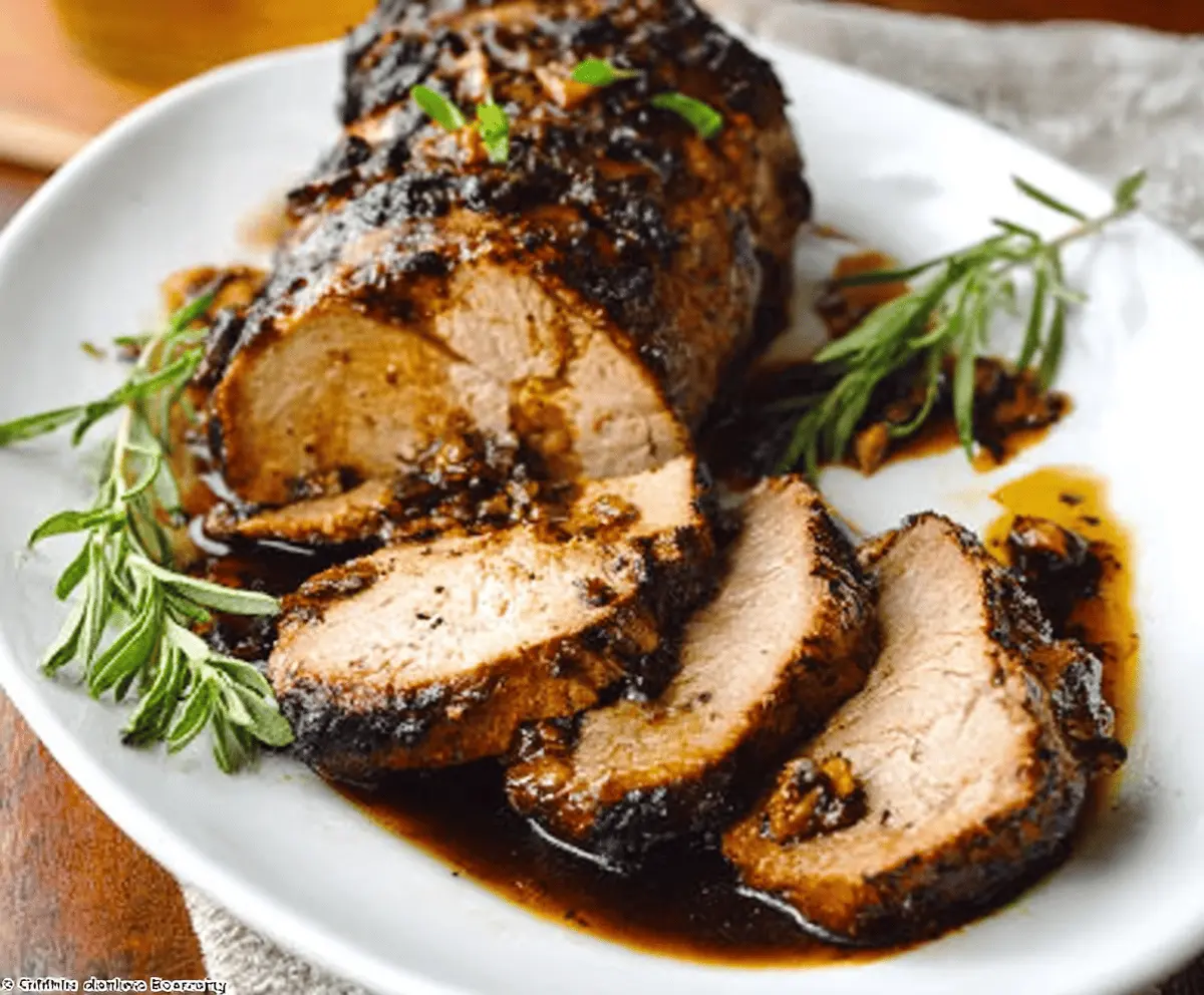 Crock Pot Garlic Balsamic Pork Loin Recipe