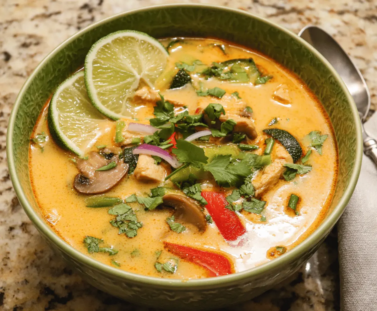 Easy Thai Coconut Chicken Soup Recipe