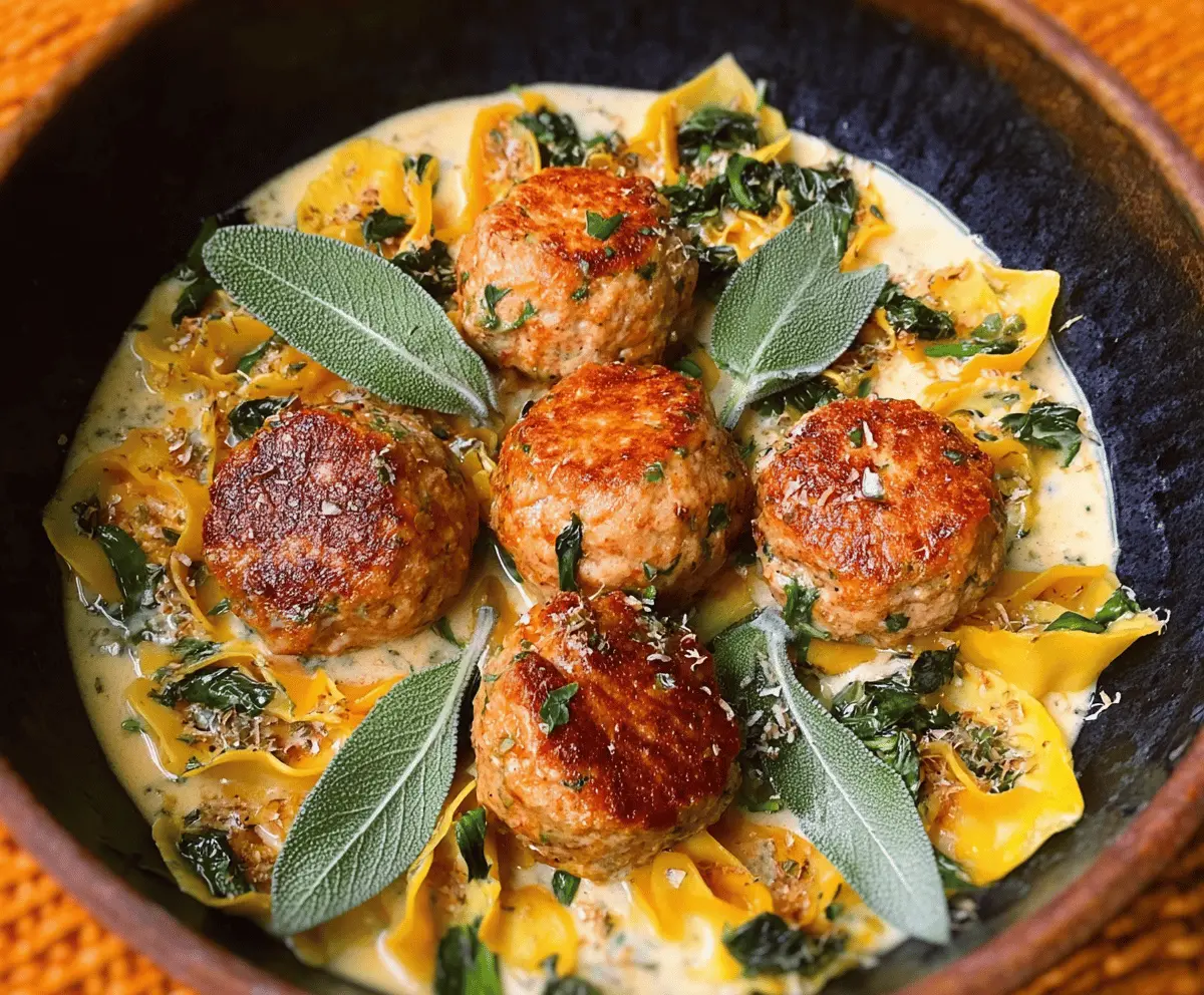 Pumpkin Chicken Meatballs in Sage Cream Sauce 5 Irresistible Fall Bites