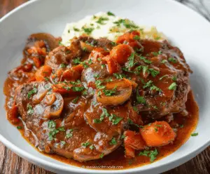 Delicious slow cooker Swiss steak with tender beef and savory sauce