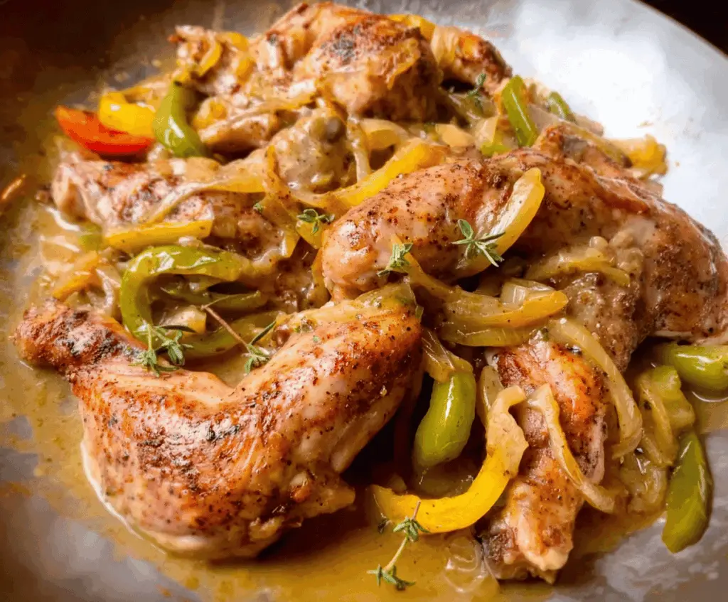 Plate of Southern Smothered Turkey Wings topped with rich savory gravy for a comforting meal.