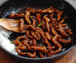 Delicious sticky honey garlic pork served with vegetables on a white plate, showcasing a flavorful and tender Asian-inspired dish