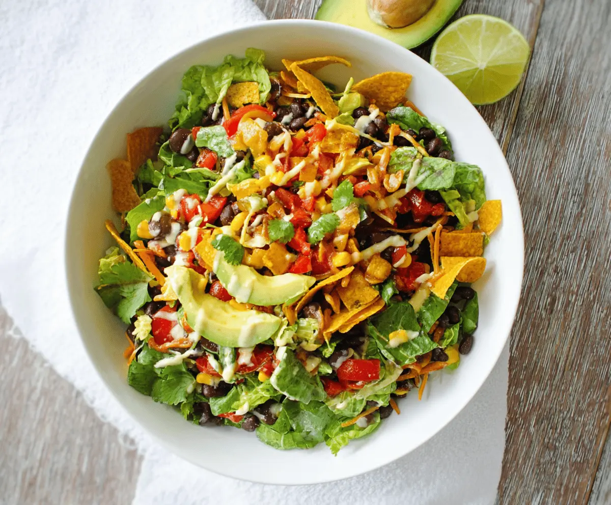 Vegetarian Black Bean Taco Salad