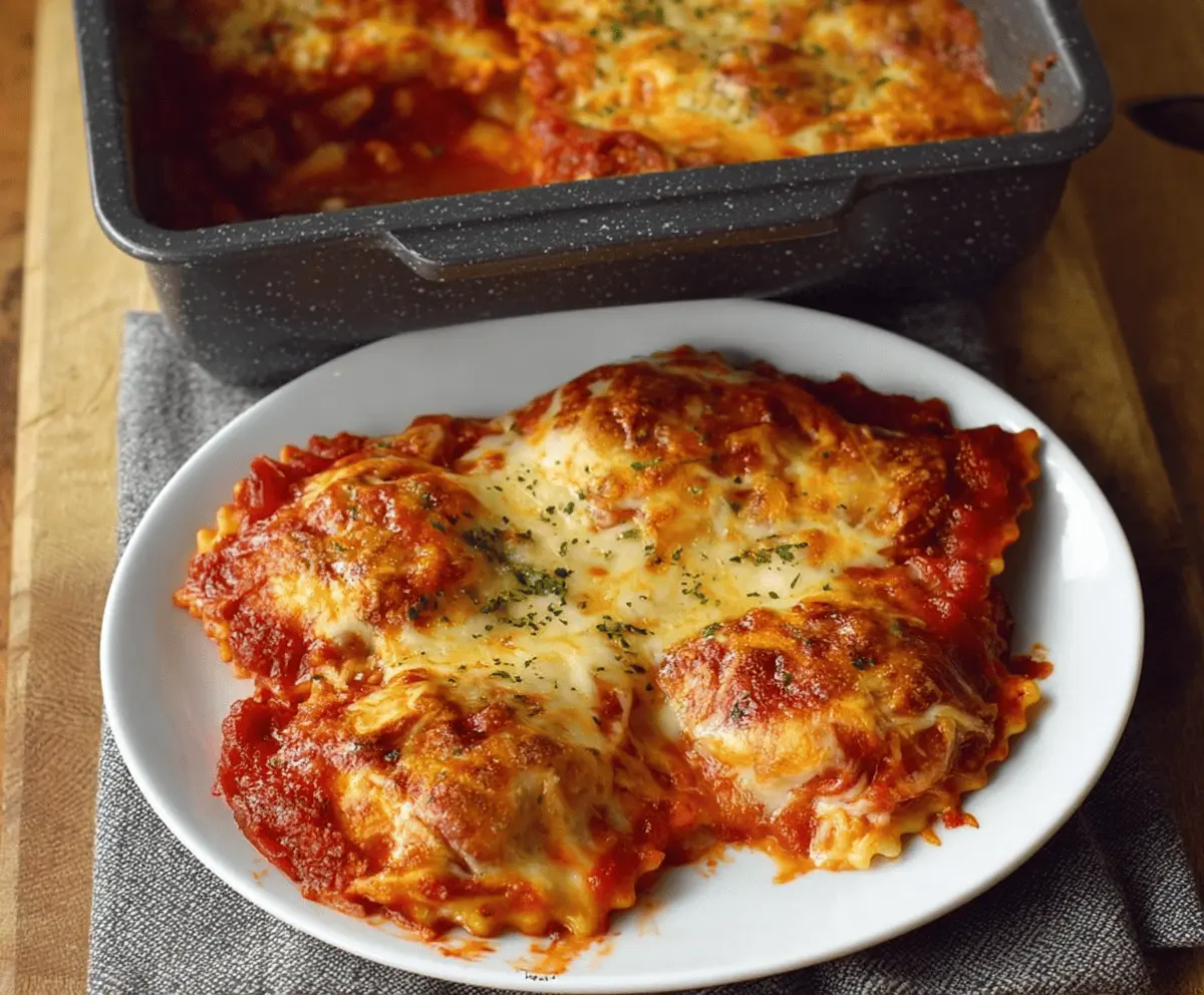 3 Ingredient Ravioli Bake (A.K.A. Lazy Lasagna)