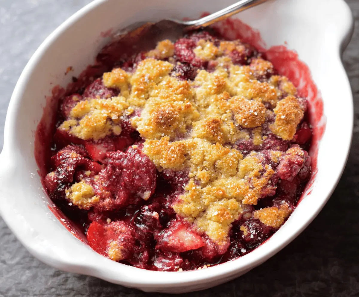 Berry Cake Mix Cobbler