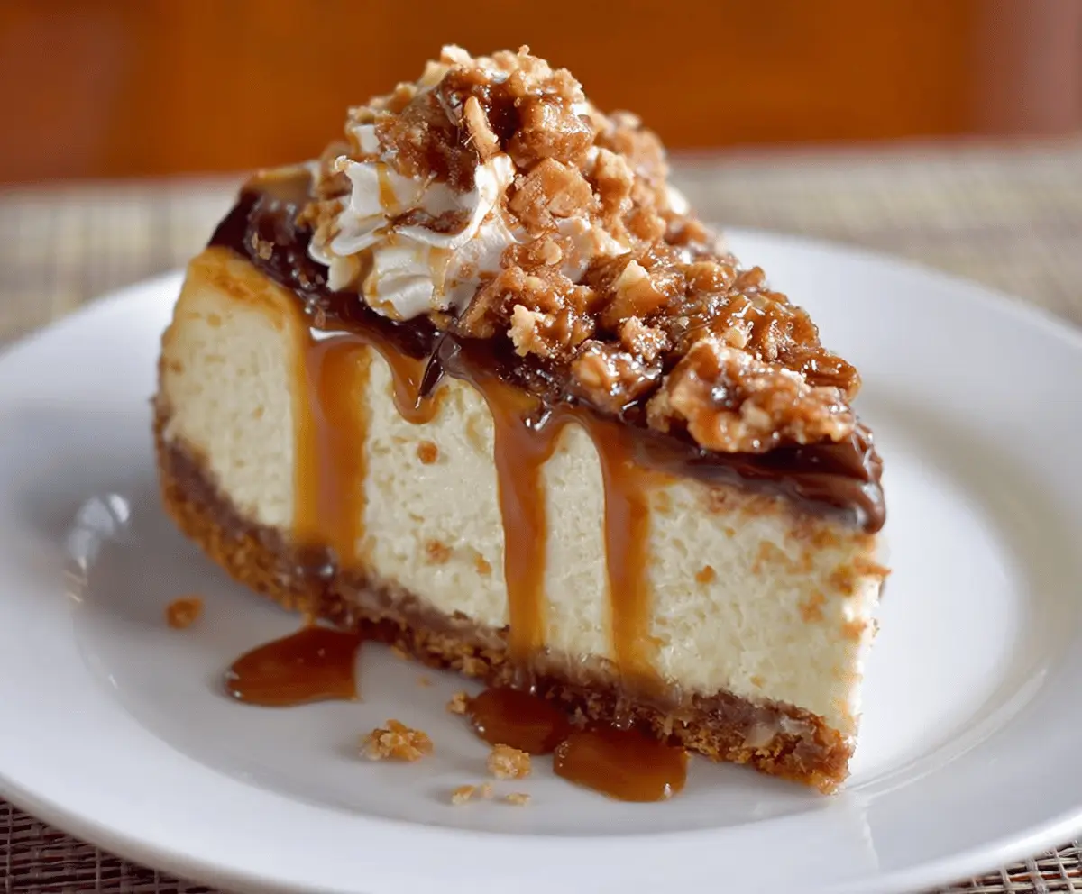 Caramel Toffee Crunch Cheesecake