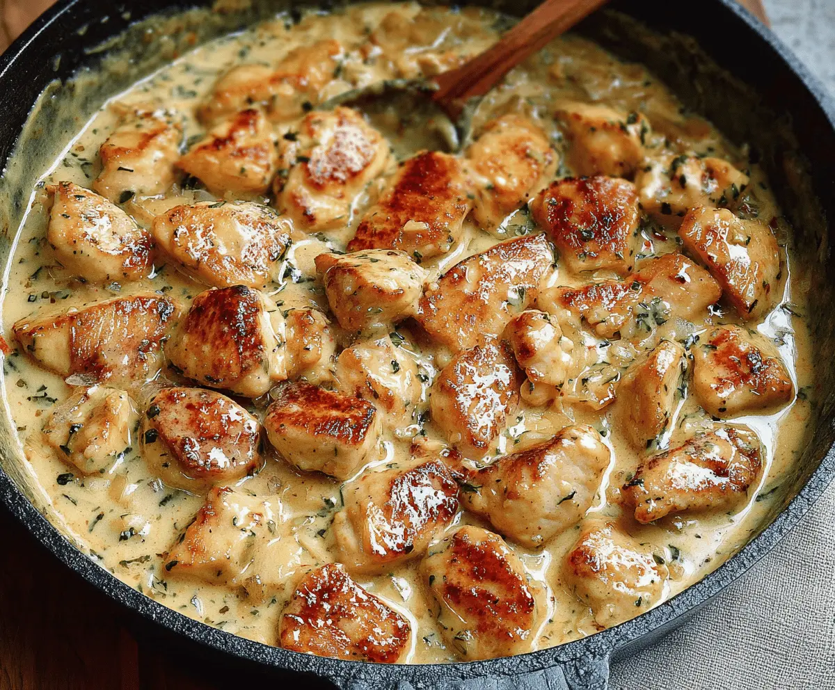 Creamy Garlic Chicken Bites
