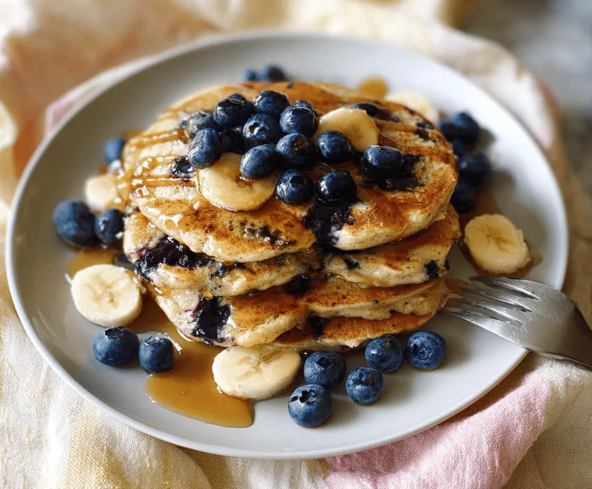 Fluffy Vegan Blueberry Pancakes