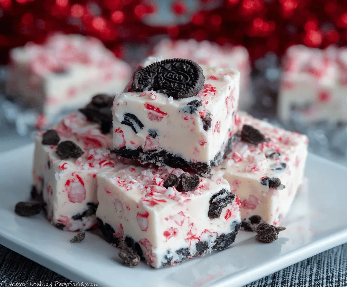 Peppermint Oreo Fudge