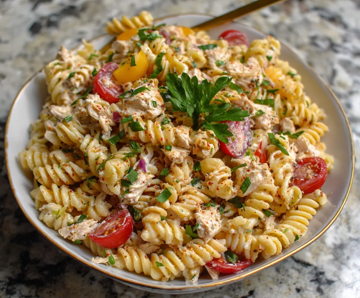 Cottage Cheese Chicken Pasta Salad