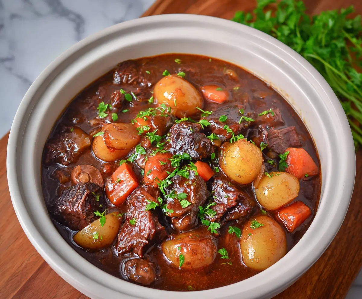 Crockpot Beef Bourguignon