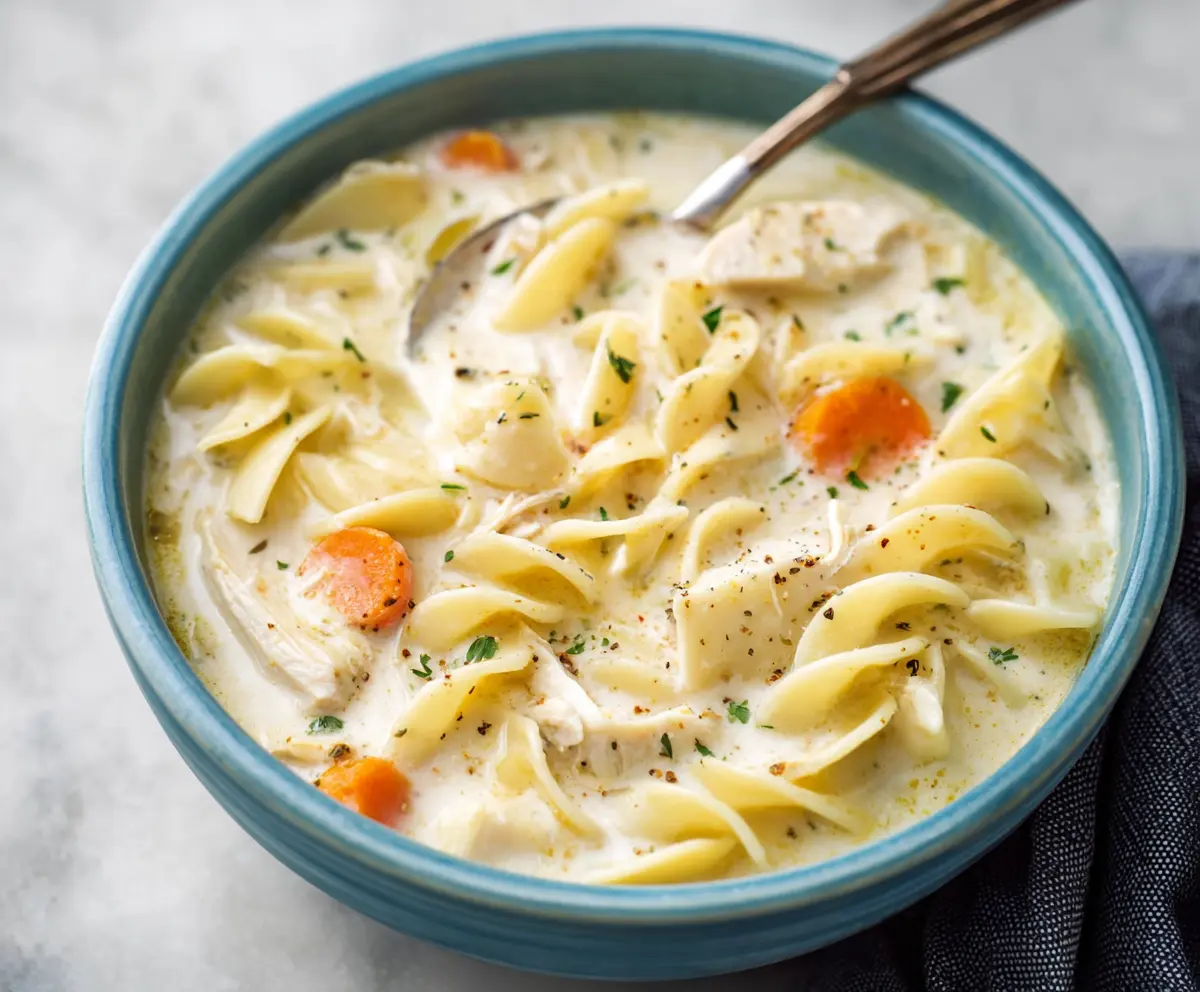 Easy Creamy Chicken Noodle Soup